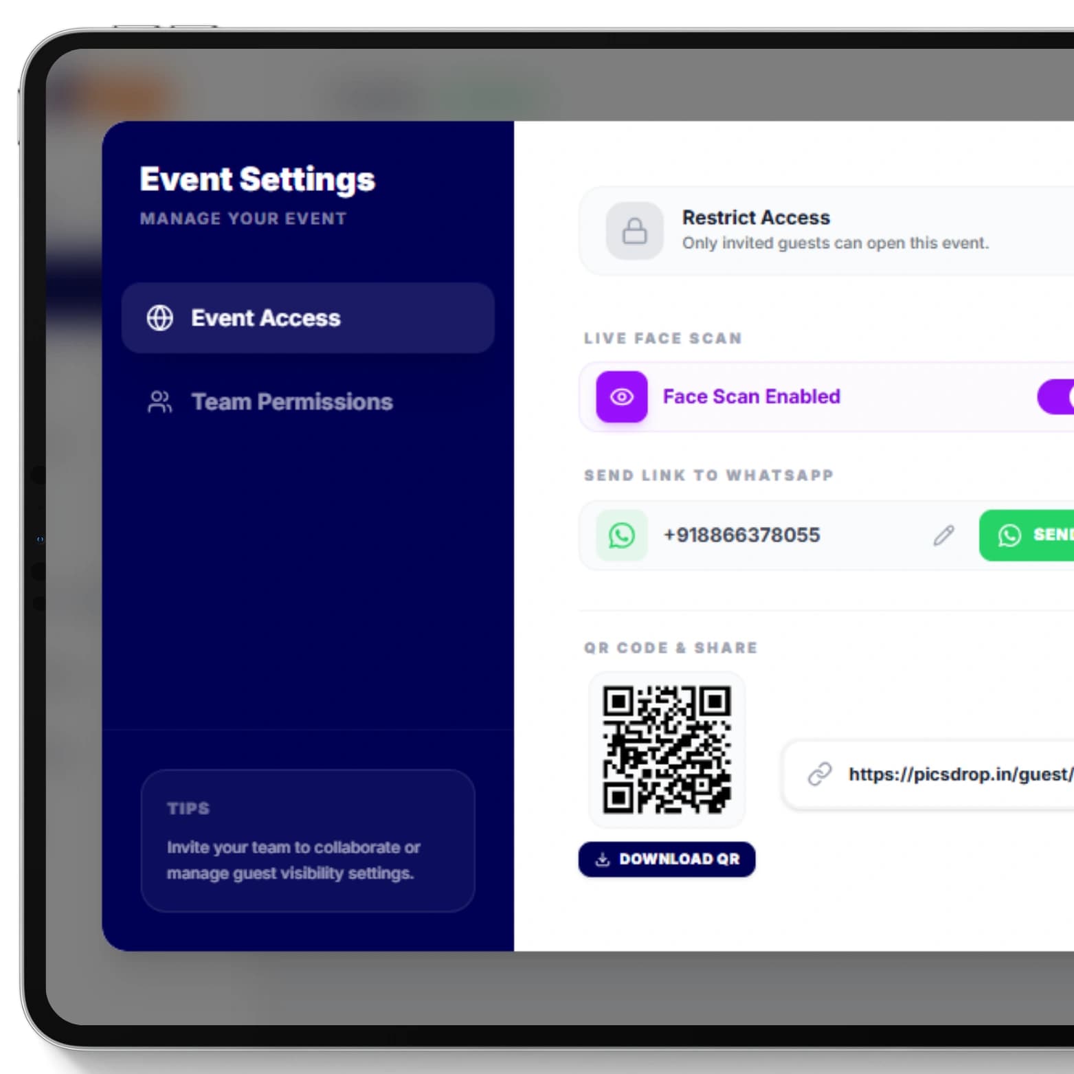 Dynamic Event QR Codes