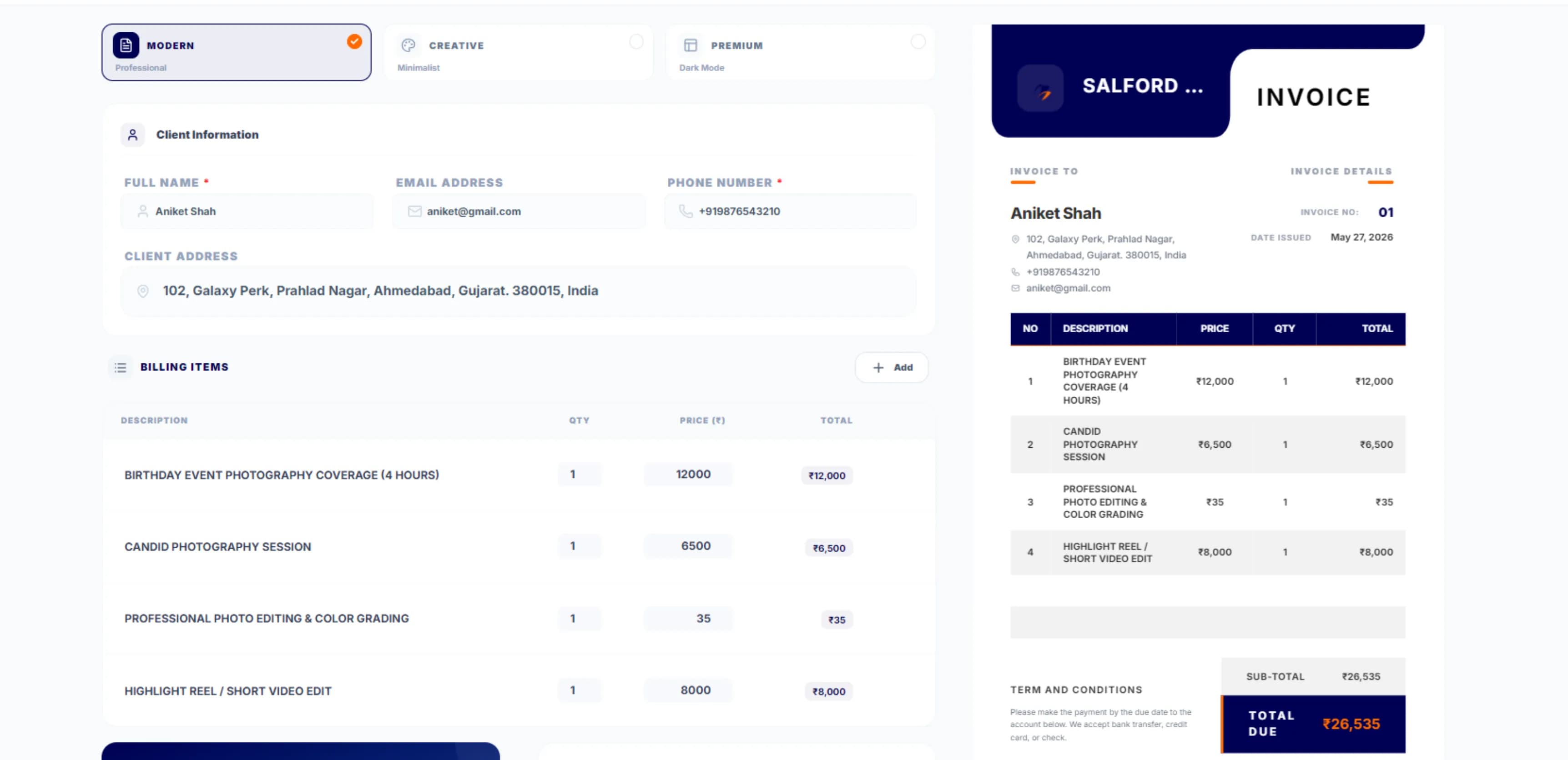 Invoices That Look as Good as Your Photos