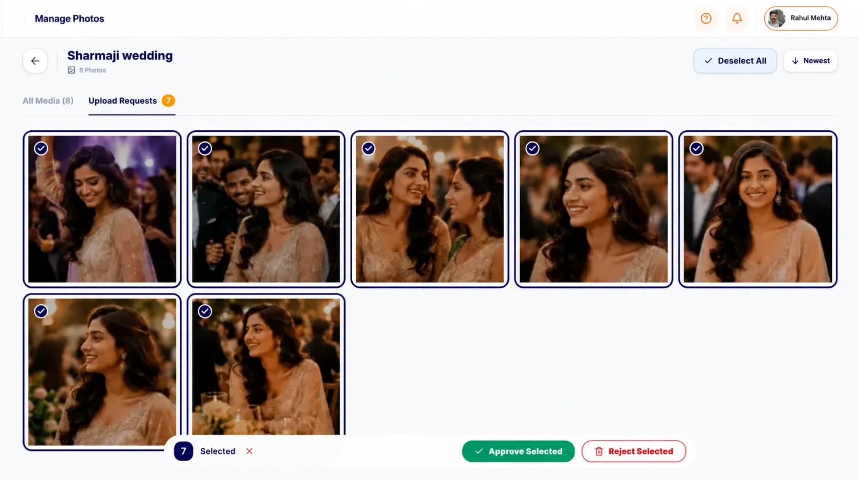 Let guests add their own phone photos