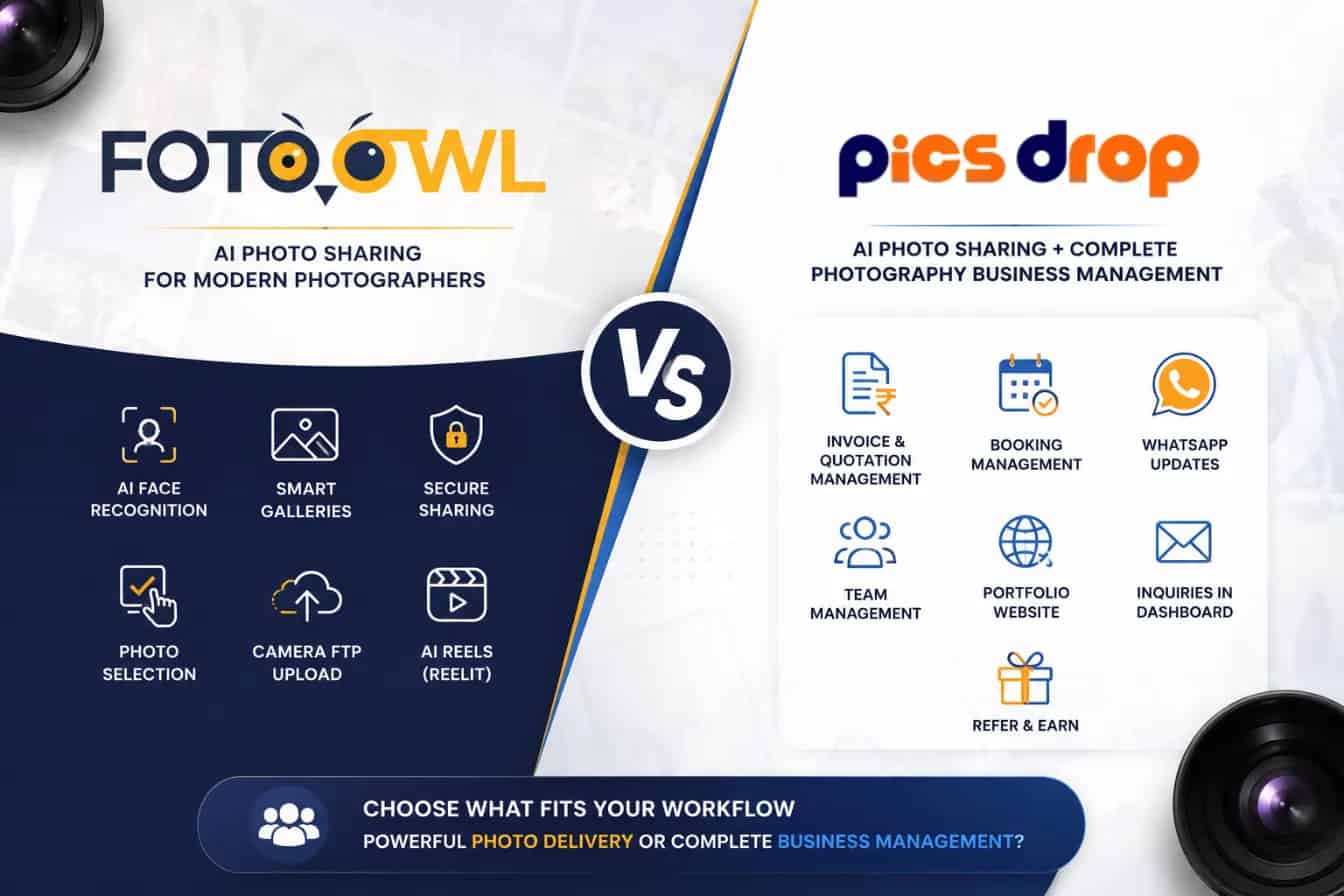PicsDrop Blog cover: FotoOwl Alternative Picsdrop vs FotoOwl Compared